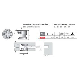 Excenter EC10 átmérő 12mm