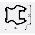 SEVROLL  02283 Gemini fogantyú profil 2,7m oliva