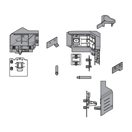 BLUM Z33M00E0A6 szett Space Corner "M" fehér