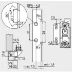 BLUM 20K4A01A02 Aventos HK-S front rögzítő, alu, B
